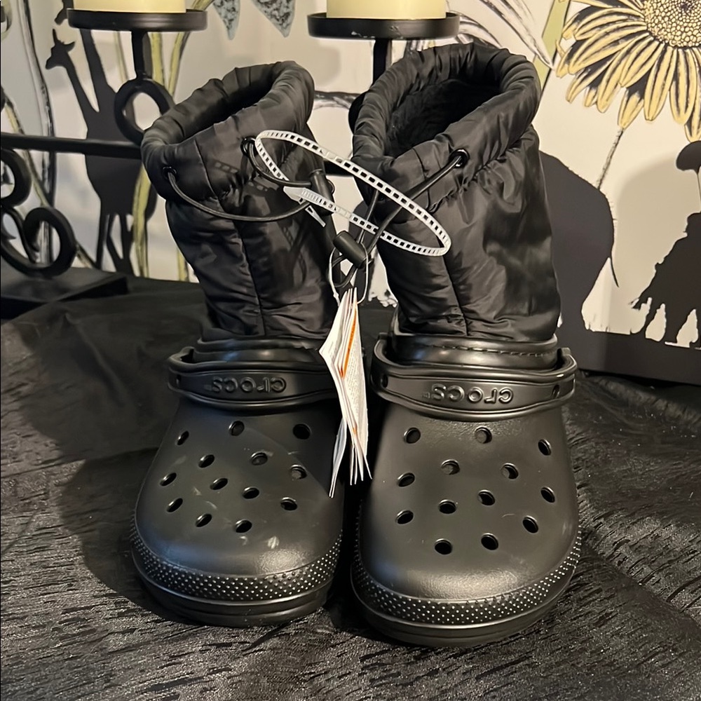 Crocs Kids Black Winter Clogs
